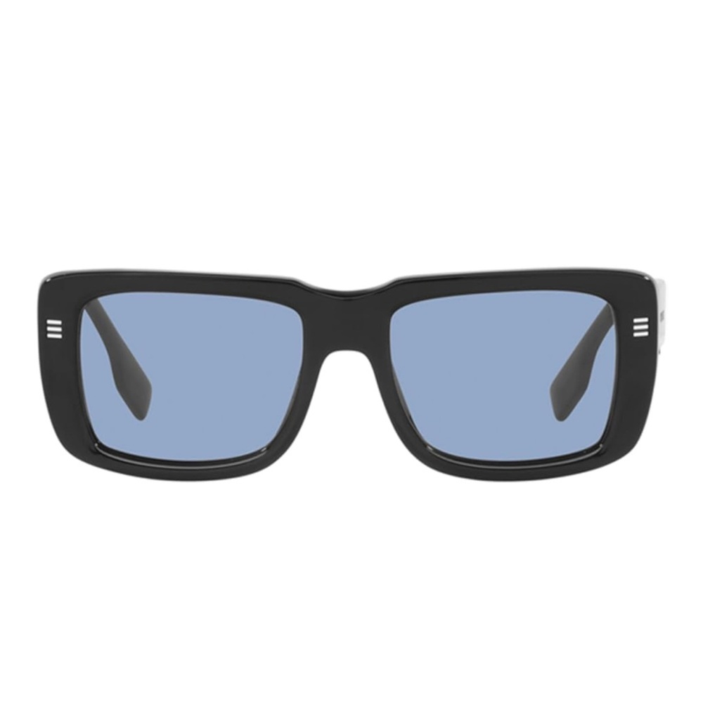 Burberry JARVIS BE 4376U 300172 Black Plastic Rectangle Sunglasses Blue Lens